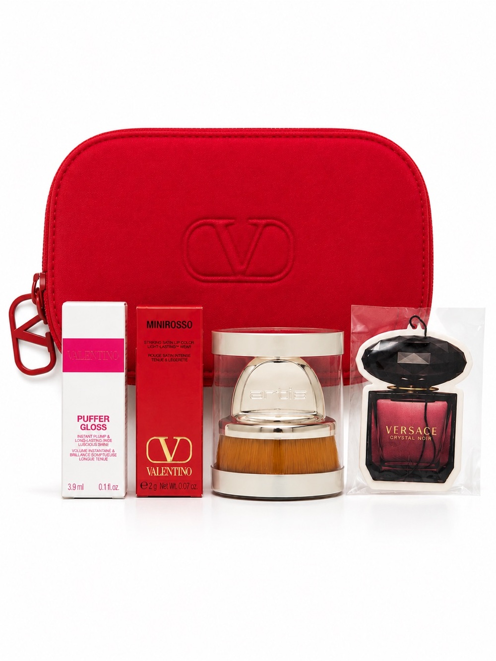 Valentino Beauty Red Cosmetic Case Gift Set with Extras